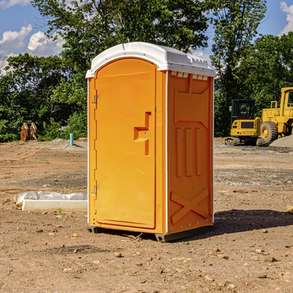 how often are the porta potties cleaned and serviced during a rental period in Strandquist MN